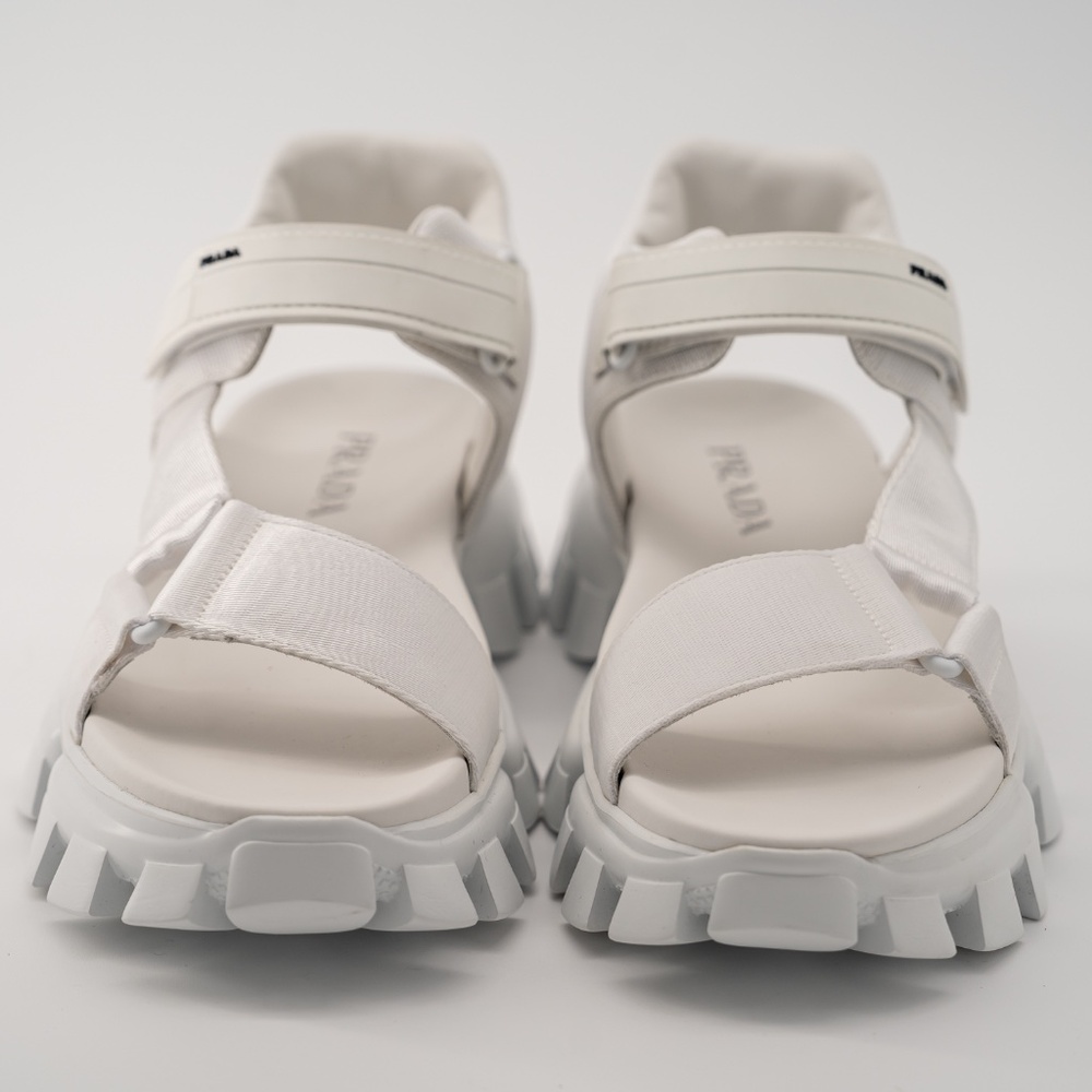 size 8 / 9us Prada Cloudbust Thunder Sandal White Re-Nylon - Picture 2 of 14